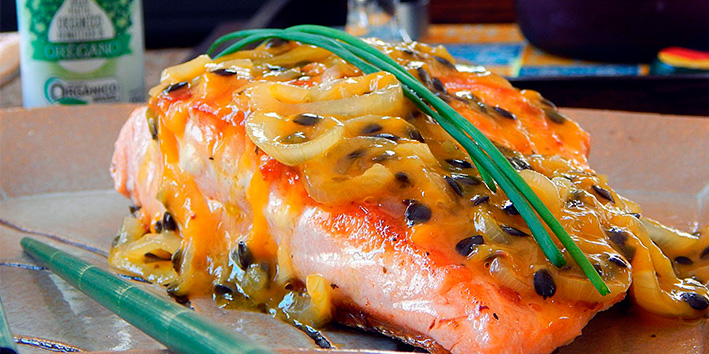 Receita de Salmo ao Molho de Maracuj